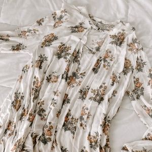 Free People Floral Tunic Blouse